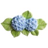 1 Pc Handmade Large 3D Ceramic Double Bloom Blue Hydrangea