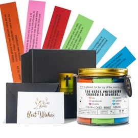 Leeme Cuando te Sientas Versículos en Español(120pcs),Frasco de Versículos Bíblicos en Español,Inspirational Bible Verse in Jar Spanish Version,Biblical Gifts in Spanish,Regalos Cristianos para Mujer