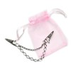 Double Chain Sweater Guard, Cardigan, Collar Slim Clip - Organza
