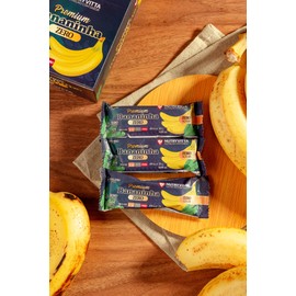 NutryVitta Banana Bar No Sugar Added - Healthy Snack, Vegan, Gluten-Free, 0.88 OZ Bar, 24 Count
