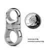 TISUR Swivel Key Ring Clips for Keychains, 360°Rotatable Metal Carabiner