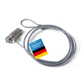 GOODS+GADGETS Cable Lock Steel Cable Kensington Combination Lock for Computer Security Lock Cable Anti-Theft 1.8 m Cable Security Lock