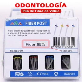 VTZAQZSS-Poste Dental de fibra de vidrio con fresas dentales，poste para endodoncia de 1,2/1,4/1,6/1,8mm (fibra 65%)
