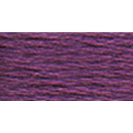 DMC 117-327 Mouline Stranded Cotton Six Strand Embroidery Floss Thread, Dark Violet, 8.7-Yard