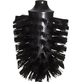 emco Original Ersatzbürstenkopf für WC-Bürstengarnitur, schraubbarer Bürstenkopf aus Kunststoff für emco Toilettenbürsten, geeignet für emco Accessoire-Serien, schwarz