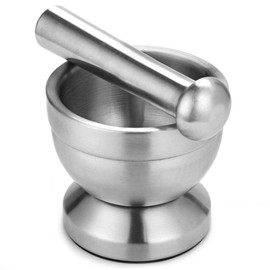 Vktech Mortar and Pestle,Stainless Steel