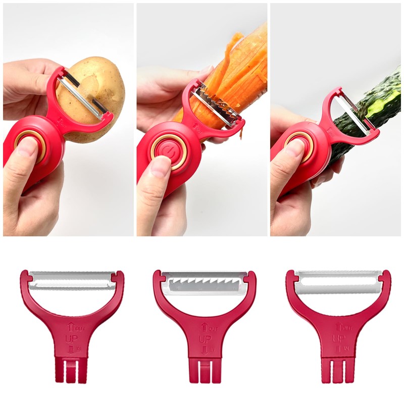 3-in-1 Electric Peeler | Auto Blade for Fruits/Vegetables | 3