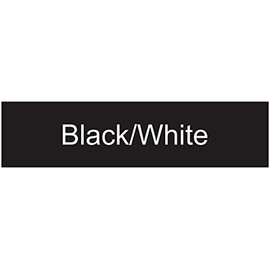 Placa de identificación grabada, 2,5 x 25,4 cm, color negro