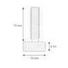 Precisiongeek M4 x 15 mm Thumb Screw - Stainless Steel