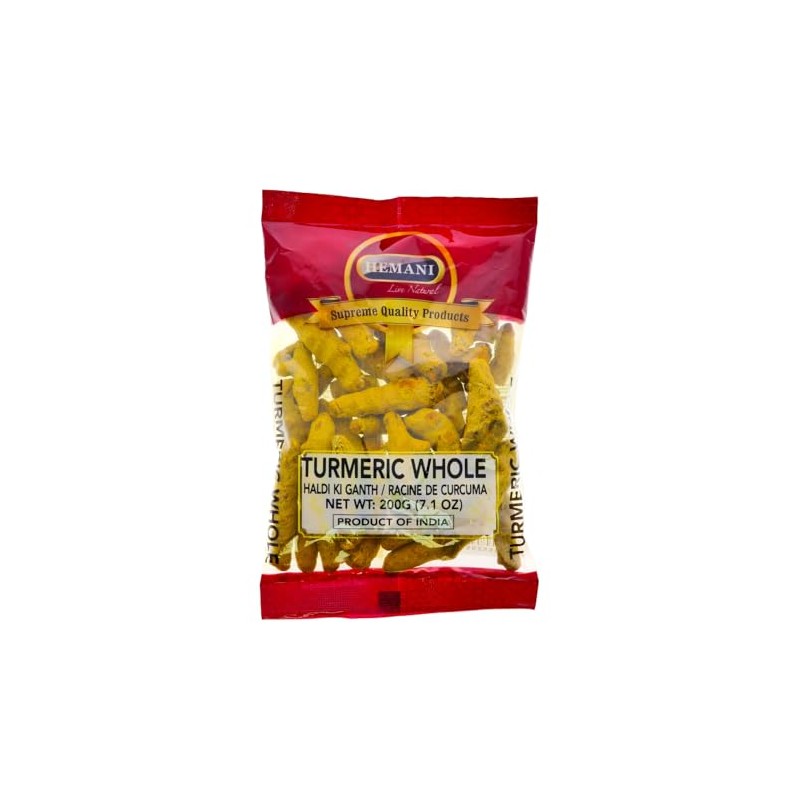 Hemani Whole Turmeric Root Dried Curcuma longa 7.1 OZ (200g)