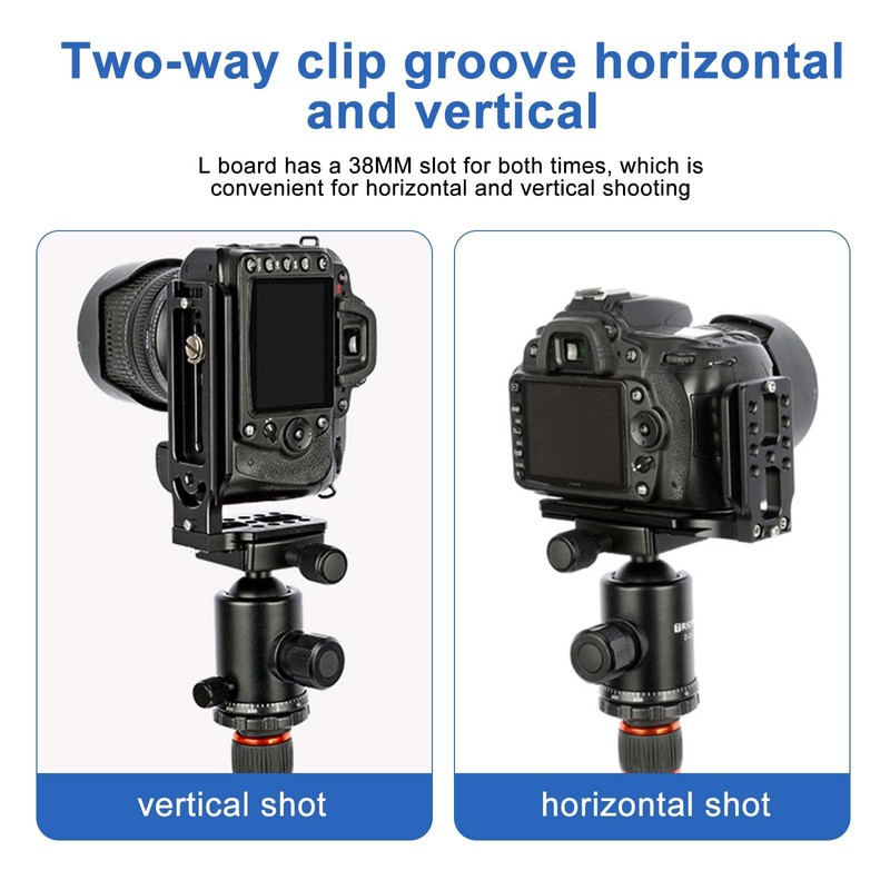 Aicharynic L-Bracket Quick Release Plate L-shaped Bracket Vertical Universal DSLR