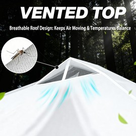 SANWAY 10x10 Pop Up Canopy Tent with Sidewalls x 4 – Easy Setup Canopy Tent, Waterproof, UV-Resistant, Portable with Carry Bag for Outdoor Events, Camping, and Backyard Parties – White