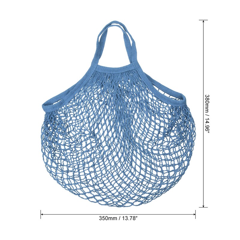 sourcing map Cotton Mesh Bag, 15x13.8 Reusable Washable Mesh Net