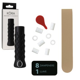 Genérico KÖRA, Kit para Pala de Padel 3 en 1: UnderGrip Antideslizante Hexagonal + Protector de Pala Transparente + Dampeners Antivibradores ShockOut
