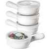 LE TAUCI Soup Bowls with Handles and Silicone Lids, 15