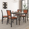 VECELO Folding Chairs Set of 2 with Cushion, Foldable Padded