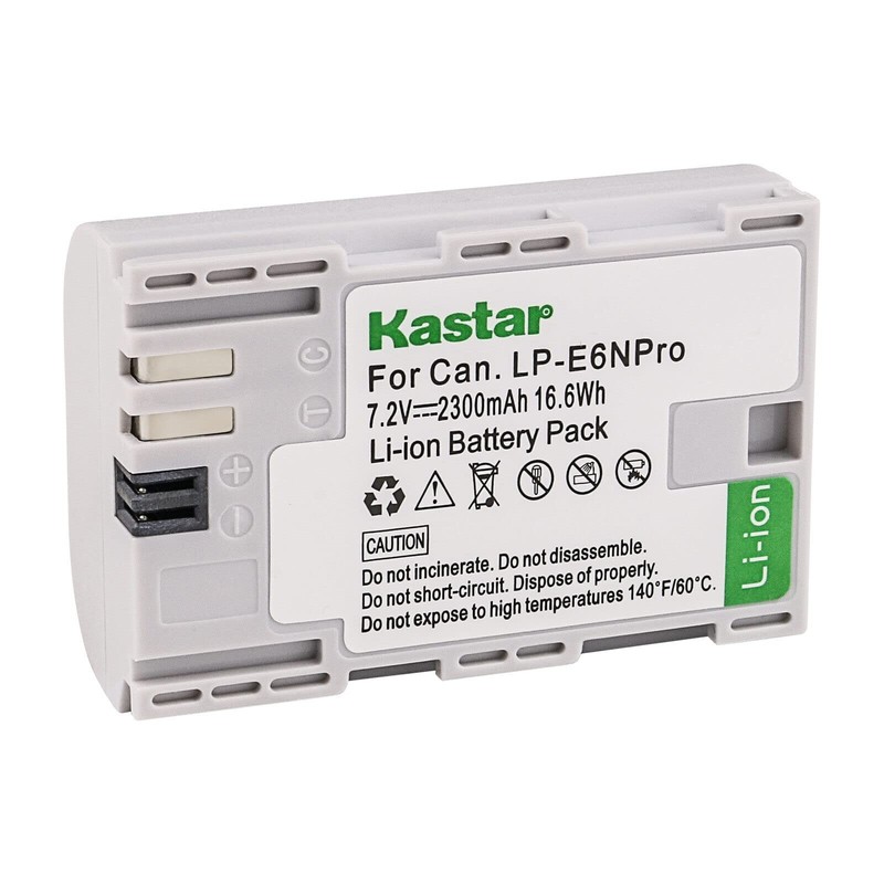 Kastar 4-Pack LP-E6N Pro Battery and LCD AC Charger Compatible