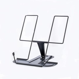 Metal Book Stand, Reading Stand with Metal Handle, Adjustable Foldable Metal Book Holder, Adjustable Reading Stand for Reading, Foldable Children's Book Stand for Holding Speech Designs