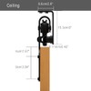 TSMST 12FT Ceiling Mount Sliding Barn Door Hardware Closet Track