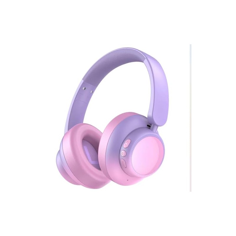 Candy Bila Kids Bluetooth 6.0 Headphones with LED Light, Type-C