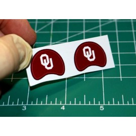 Oklahoma Sooners "Burgundy" DIECUT DECALS ONLY for OPI Football Gumball Helmets