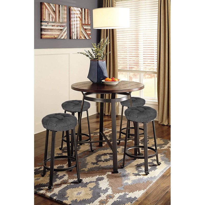 baibu Set of 2 Stool Covers Round, Super Soft Round