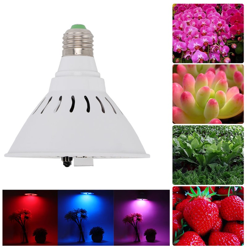 12W E27 LED Timing Plant Growth Light Bulb Indoor Greenhouse