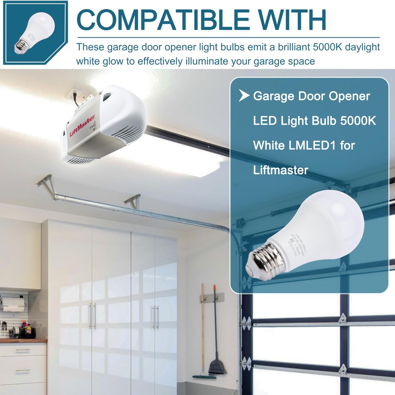 LED Light Bulb 5000K White LMLED1 for Liftmaster Garage Door