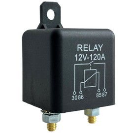 Kalmaegee Relay 12V 120A Automotive Split Charge Relay Switch with 2 Pin Footprint + 2 Terminal for Car Truck Motor Boat Car Starter