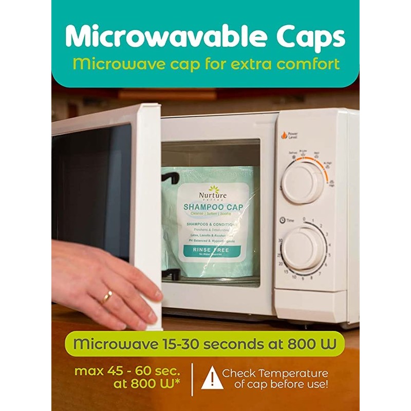 No Water Rinse Free Shampoo Cap by Nurture | Microwavable