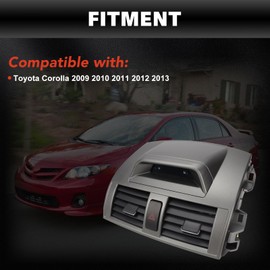 USTAR Center Dash A/C Outlet Air Vent Panel Compatible with Toyota Corolla 2009-2013 Replace# 55670-02340 5567002340