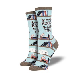 Socksmith Time For A Good Book, Azul Brezo, 9-11