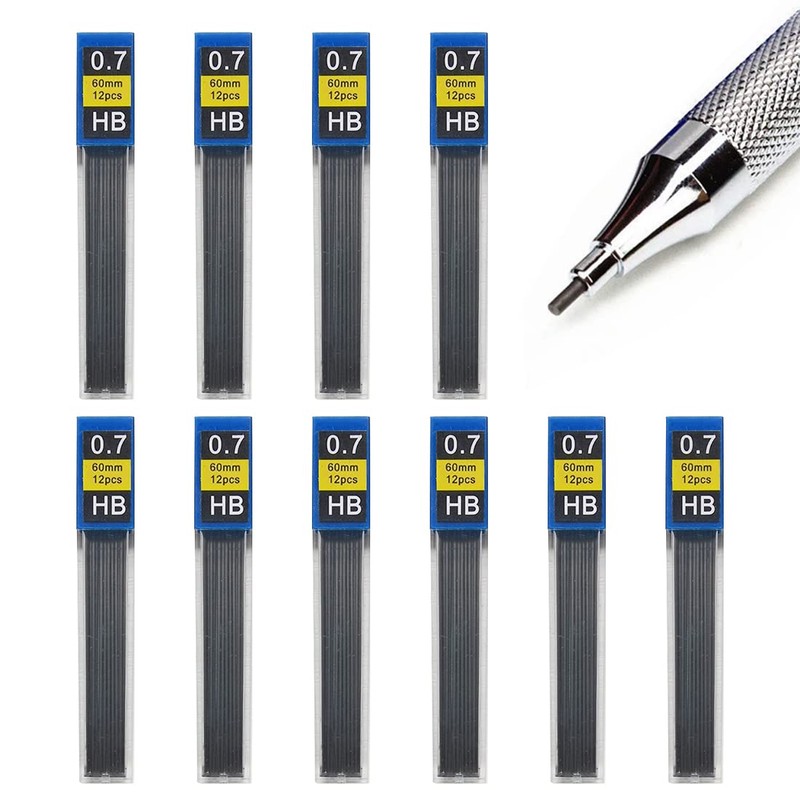 XPEX Pencil Leads 0.7mm 120 Leads Shatterproof Pencil Leads Write
