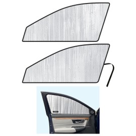 Side Window Front Seat Reflective Sunshade Custom Fit for 2017 2018 2019 2020 2021 2022 Honda CR-V CRV SUV, LX, EX, EX-L, EX-L Navi, Touring, UV Reflector Sun Protection Accessories (Set of 2)