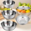 TuYines Mixing Bowls, Set of 3, Stainless Steel Bowl, Salad