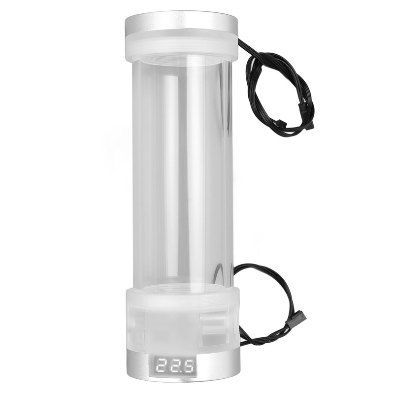 Water Cooling Tank Transparency 210mm Cylinder Temperature Display Reservoir Water
