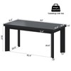 Bigbiglife 63 Inch Dining Table for 6, Indoor Outdoor Dining