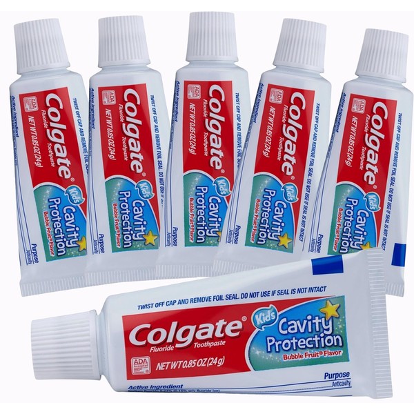 Colgate Kids Cavity Protection Fluoride Toothpaste, 6 Pack, Bubble Fruit