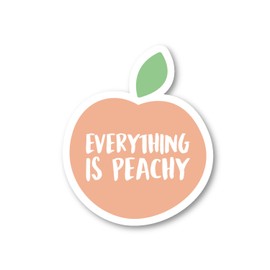 Everything is Just Peachy Sticker Inspirational Quotes Stickers - 3 Pack - Set of 2.5, 3 and 4 Inch Vinyl Laptop Stickers - for Laptop, Phone, Water Bottle, Car & More Decal (3 Pack) S9346-3Pack