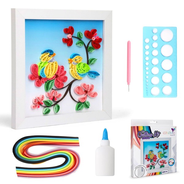 Colours Crafts Complete Quilling Kit - Quilling Materials with Wooden
