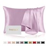 THXSILK Pillow Case Silk Solid Color Hidden Zipper 100% Silk