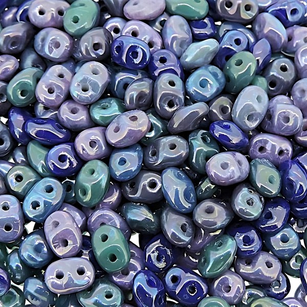 Czech Superduo Two-Hole Seed Beads Super Duo 5mm x 2.5mm