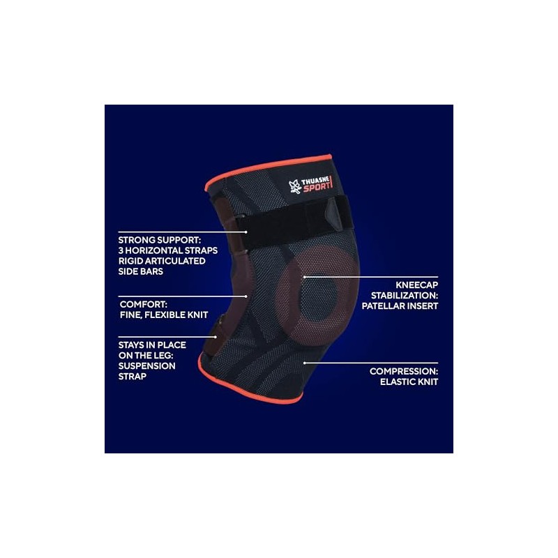 THUASNE Sport - Reinforced Ligament Knee Brace - Ligament Injuries,