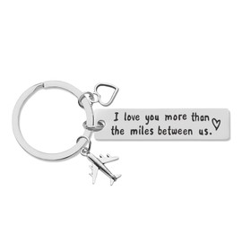 Couples Long Distance Relationship Gift for Wife Husband Christmas Gifts for Him Couple Keychain for Boyfriend Husband Going Away Gifts for Her Girlfriend Anniversary Birthday Gift for Couple Keyring