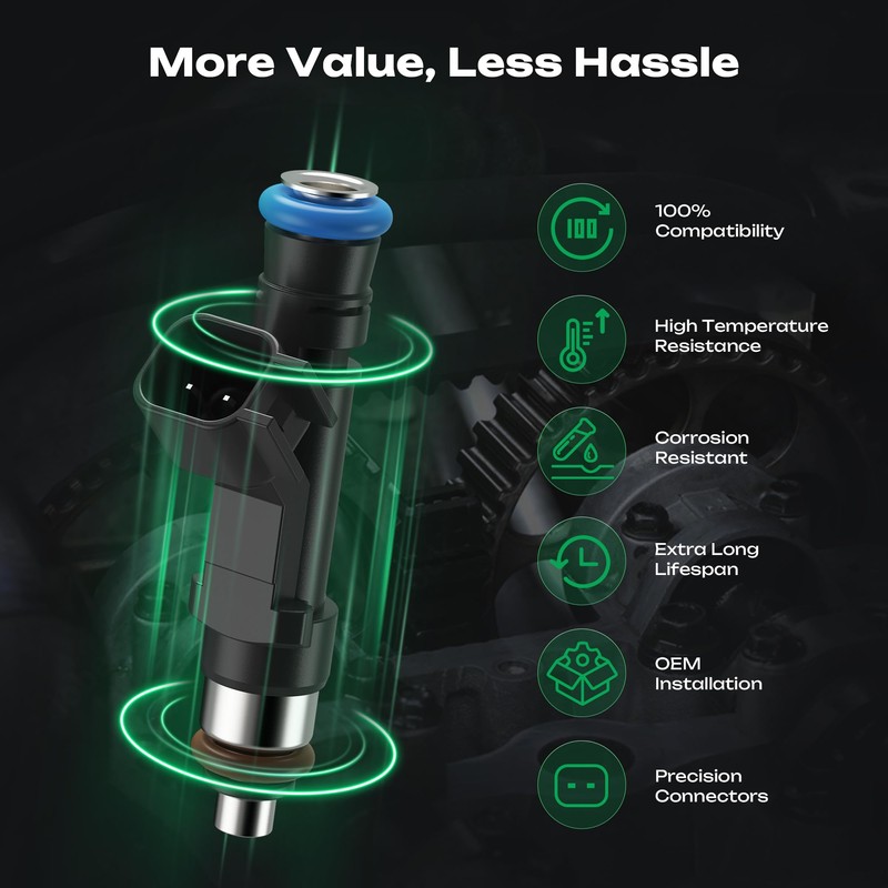 Fuel Injectors Set of 8 BR3Z9F593A Compatible with Ford F-150
