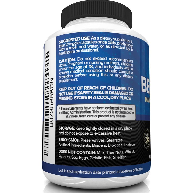 Nutrivein Premium Berberine HCL 1200mg Plus Organic Ceylon Cinnamon -