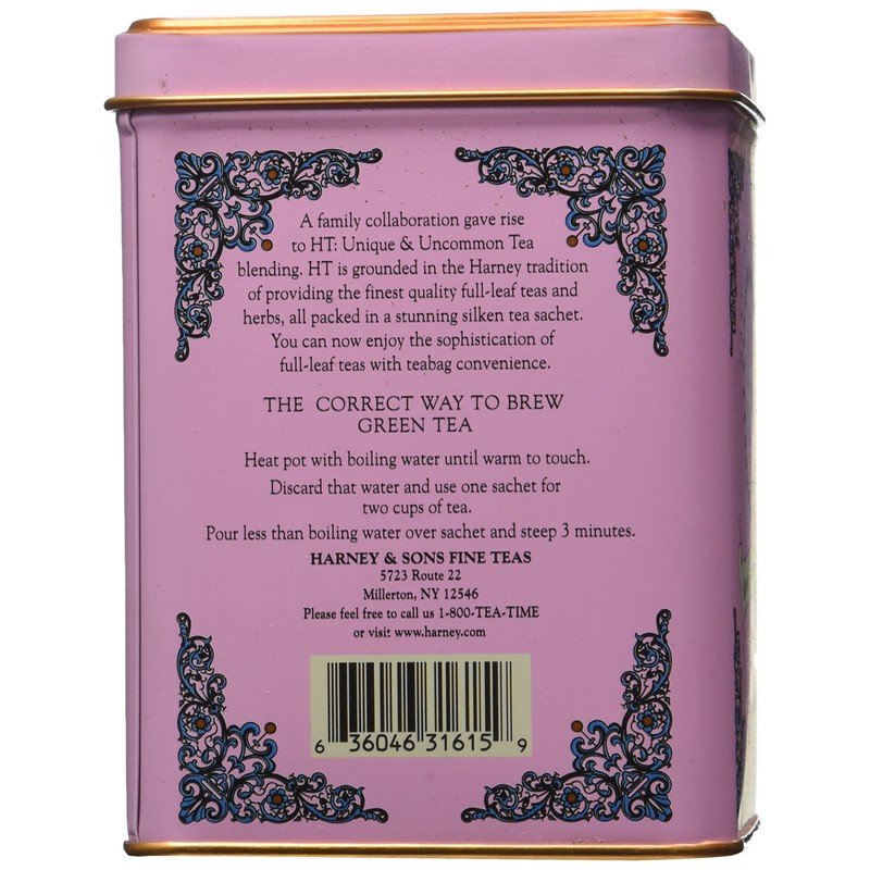 Harney and Sons Fine Teas, Green Tea with Coconut, 20