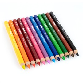 JOLLY X-Big Jumbo Colored Pencils; Set of 24 (2-pack of 12), Perfect for Special Needs, Art Therapy and Early Learners, Multicolor