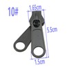 Leekayer 10PCS #10 Black Reversible Pulls for Resin Plastic Zippers
