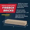 Rutland Soap Split Fire Bricks, Soap-Sized Firebricks for Fireplace Decoration,